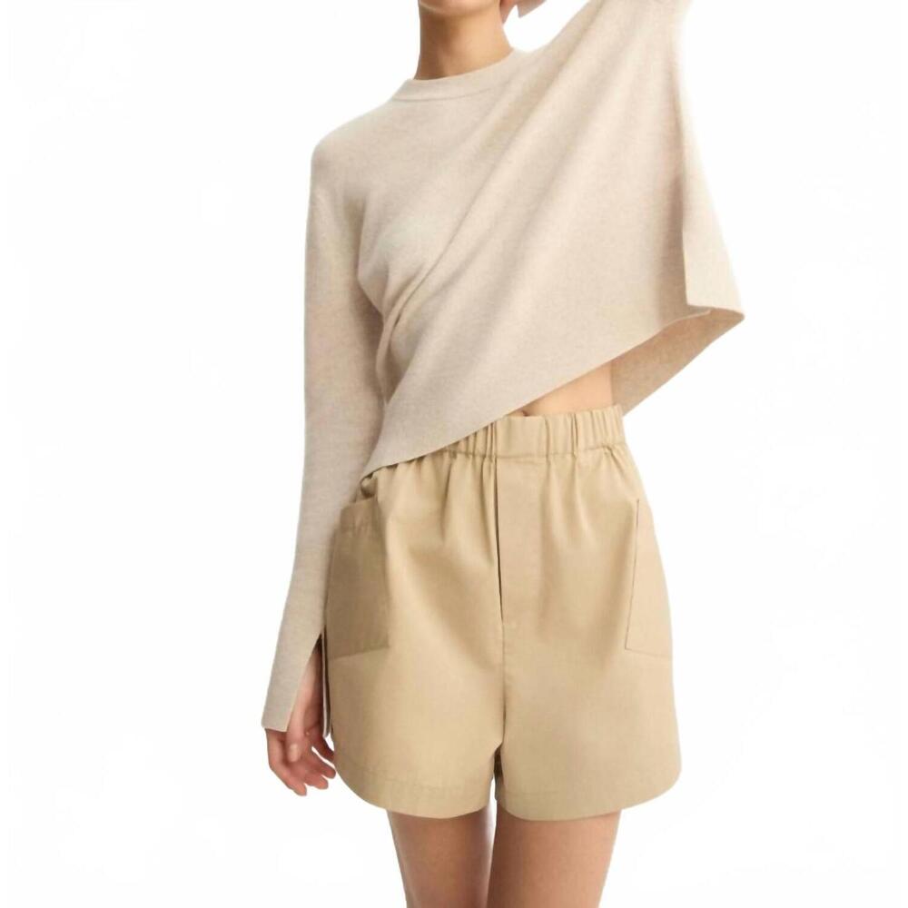 NEW ARLO MOTT warren crew neck sweater in beige